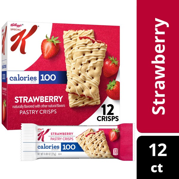 Special K Bar Kellogg s Special K Bar Strawberry Pastry Crisps 100 Calorie Snacks 5 28 oz 12 Coun