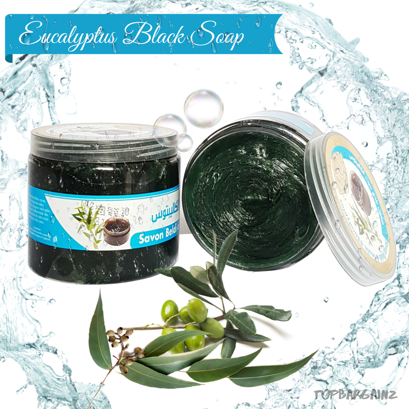 Moroccan Black Soap Hammam Eucalyptus Organic Spa Exfoliating Beldi Savon Noir Ebay