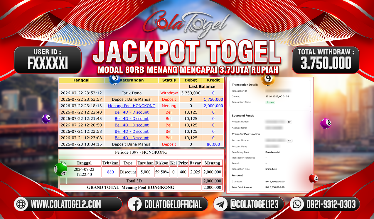 JACKPOT HONGKONG LOTTO!!