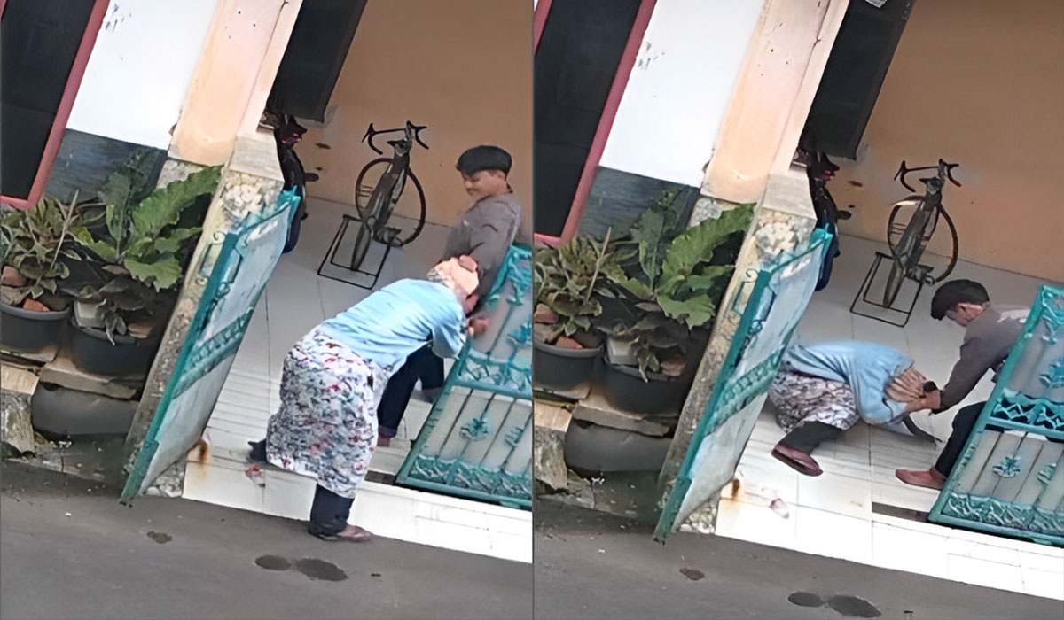 Aksi Keji! Seorang Anak Pukul-Tendang Ibu Hingga Tersungkur di Bekasi