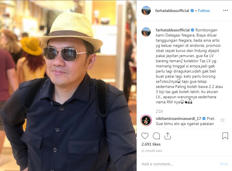 Balasan Farhat Abbas terkait cibiran Nikita Mirzani