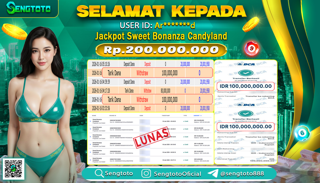BUKTI PEMBAYARAN  SLOT  SWEET BONANZA CANDYLAND