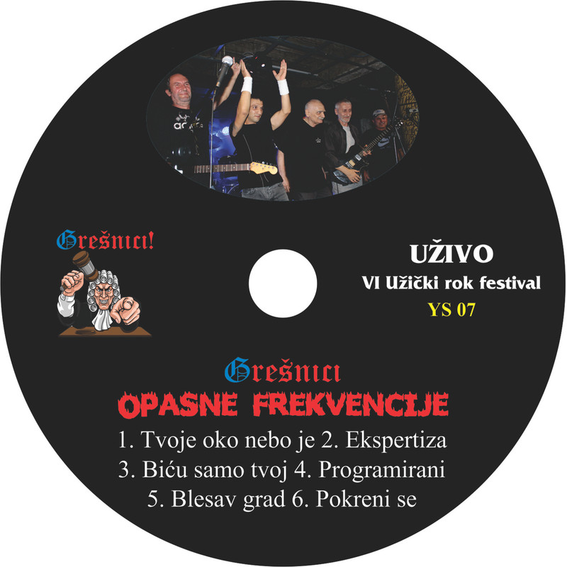 Grešnici - Opasne frekvencije - Nalepnica