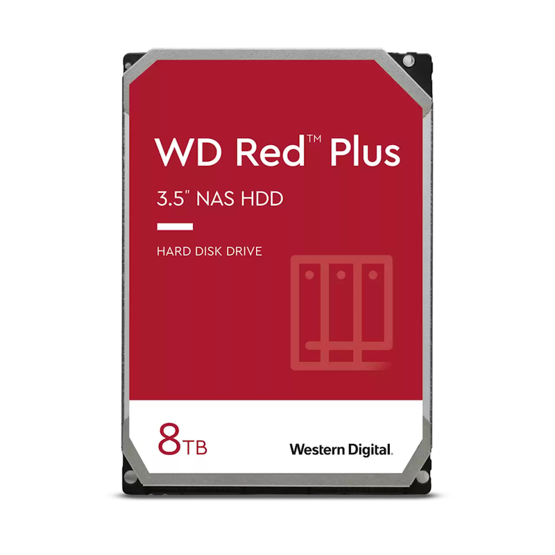 WD Red Plus 8TB vista frontal