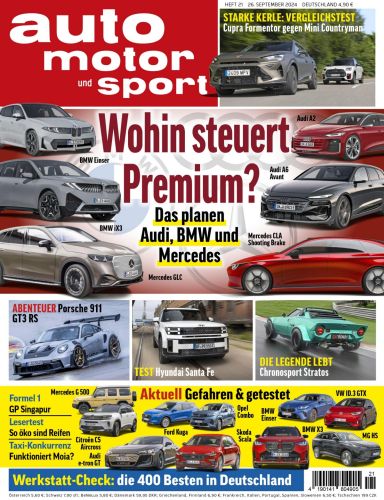 Cover: Auto Motor und Sport Magazin No 21 vom 26  September 2024