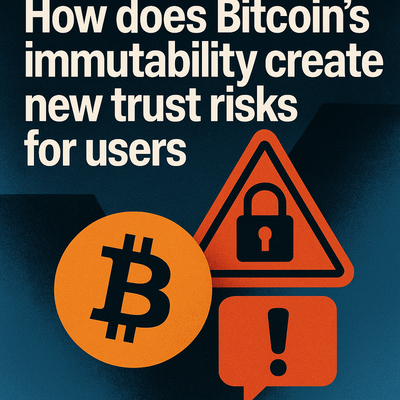 How does Bitcoin's immutability create new trust risks for users