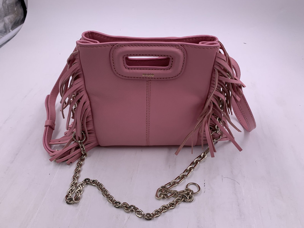 MAJE MINI CHAIN LEAT HAND BAG ROSE LEAHER MFASA00475