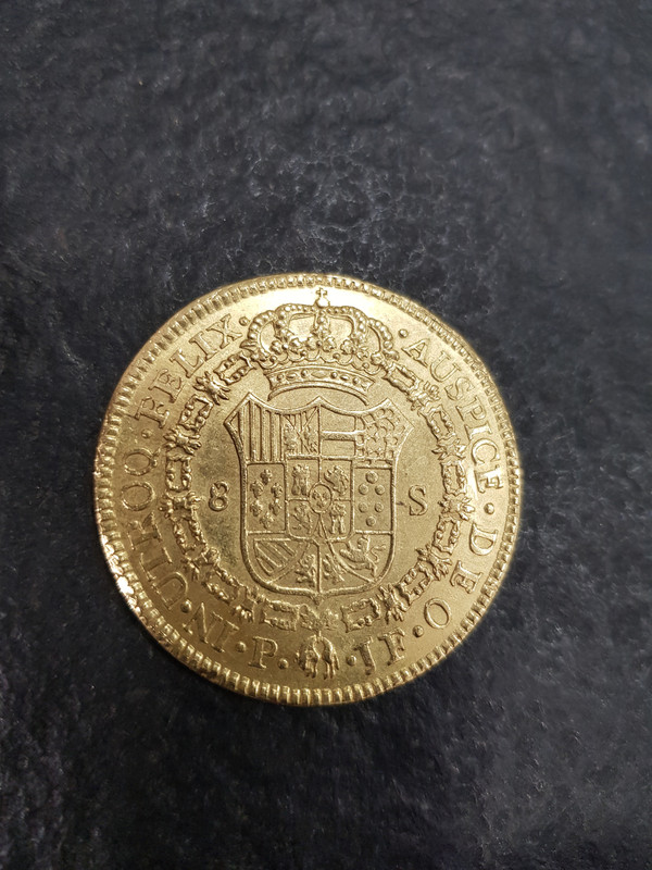 8 escudos Carlos IIII. Popayan 1801 sin pena ni gloria 20210223-130847