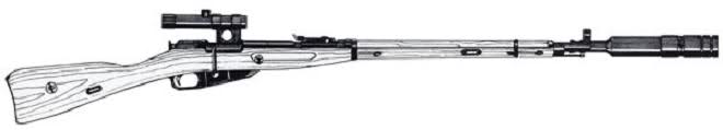 Springfield 1903 en una versión de francotirador con un supresor Maxim M15 Springfield 1903 en una versión de francotirador con un supresor Maxim M15