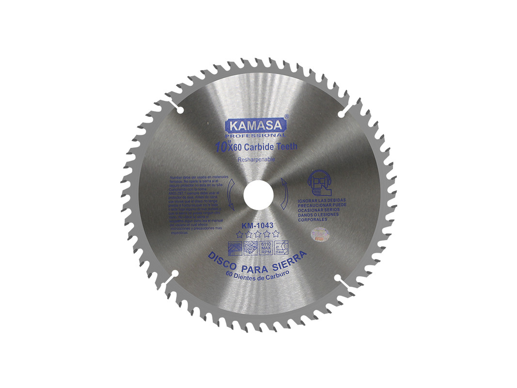 DISCO PARA SIERRA 10"X60TX1" KAMASA