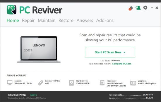 ReviverSoft PC Reviver 3.16.0.54 Multilingual Th-o-V3-DMArklrfg3-Sr-Ml4gp-NCLCc-FAgd7-BC