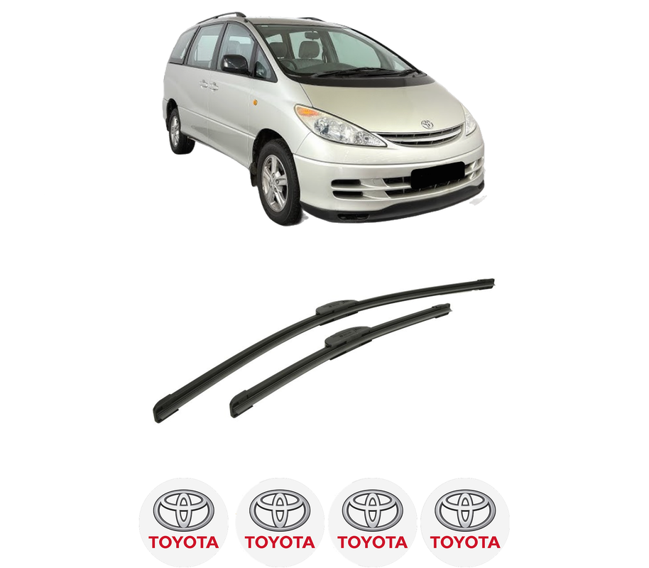 Set stergatoare auto TOYOTA PREVIA III (_R2_, _R5_) din 2005, pentru parbriz auto, 2 bucati, Bosch Aerotwin Retrofit, din cauciuc siliconat rezistent, 4 Stickere Auto TOYOTA