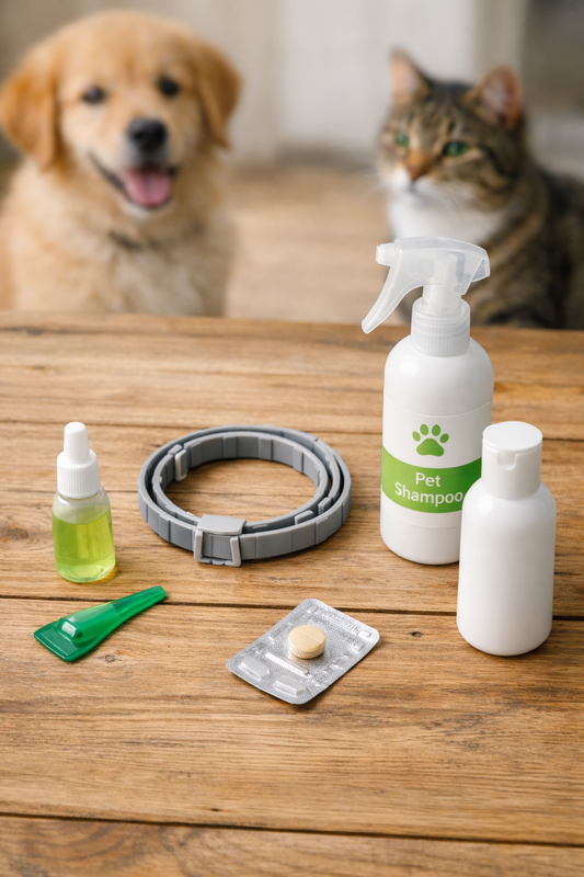 Produtos para combater pulgas e carrapatos