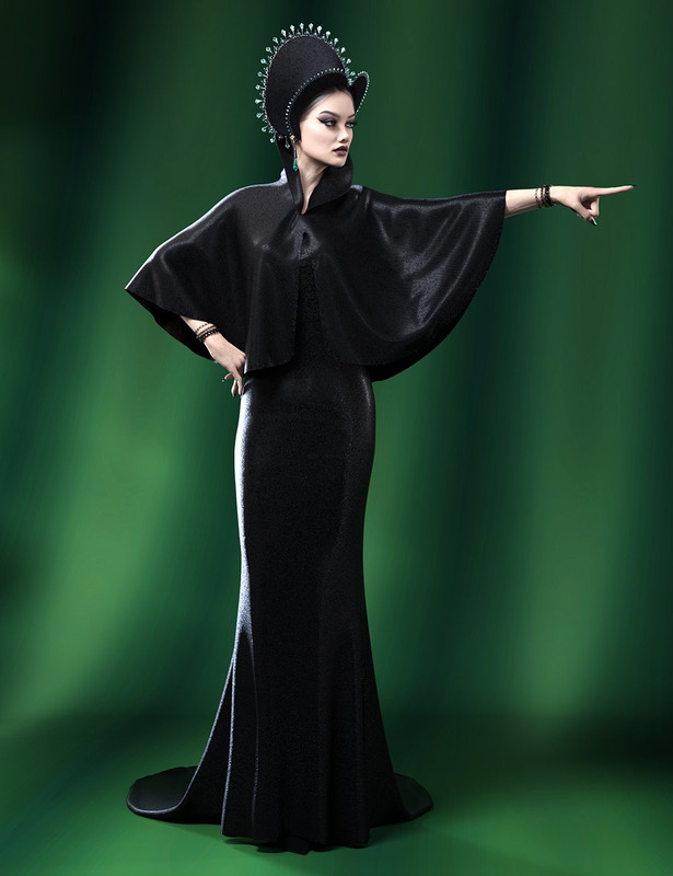 Minimalist Evening Dress for Genesis 9 Female
