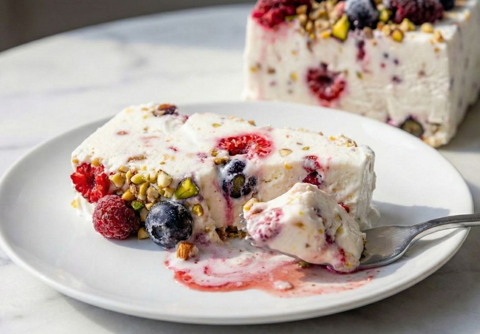 カッサータ断面のシズル写真