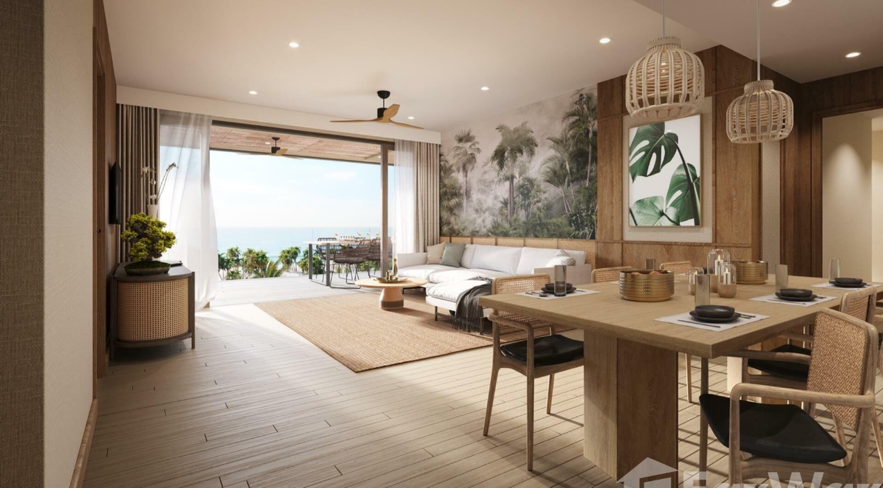 Laguna Beachside living and dining area in Phuket apartment