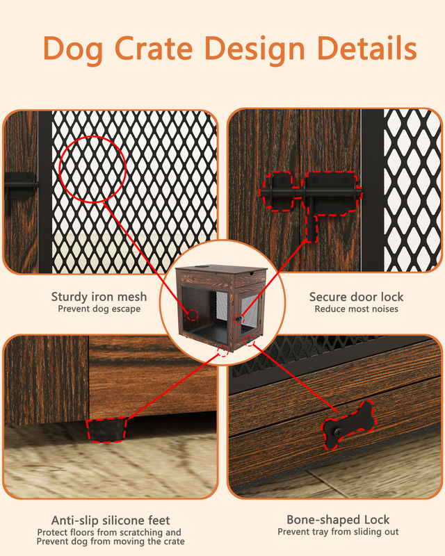 抽屉狗笼中号 水曲柳