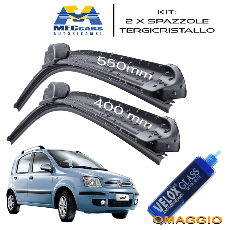 COPPIA TERGICRISTALLI SPAZZOLE TERGI CRISTALLO AUTO COMPATIBILE CON