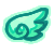 another light green angel wing.