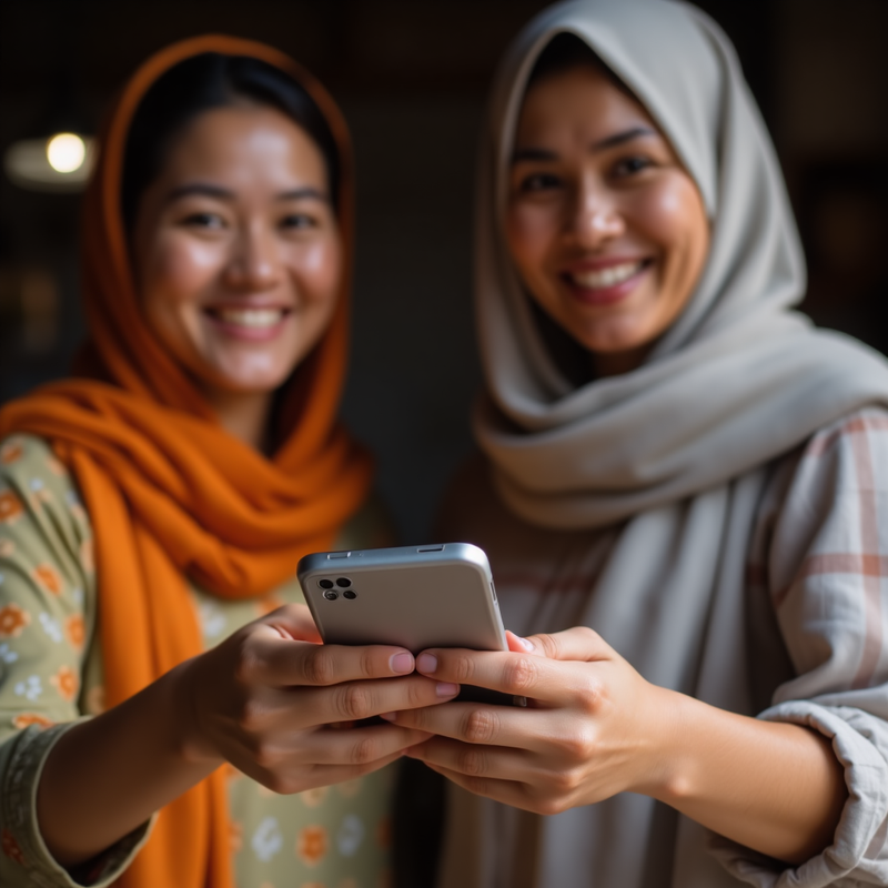 Nepali customer paying with mobile banking