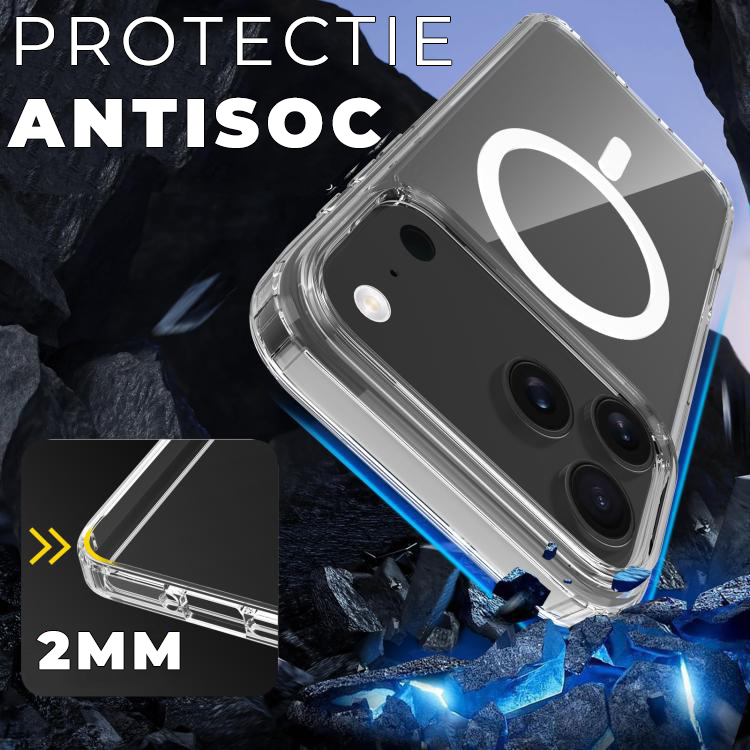 Husa pentru iPhone 17 Pro Daden® MagSafe, Clear Case, Atasare Magnetica, Antisoc, Calitate Premium, Transparent EDA008013404 A 2