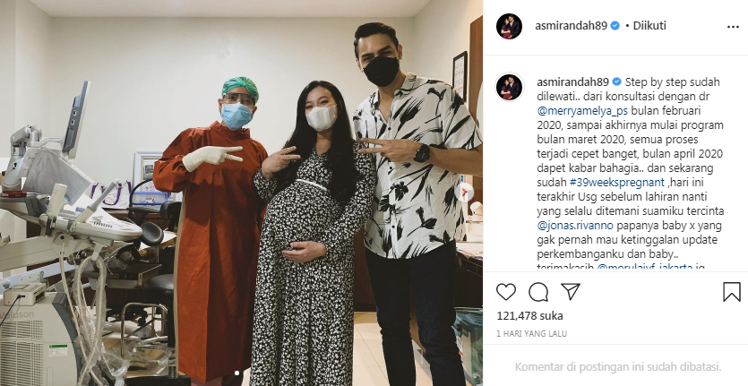 Asmirandah ditemani Jonas Rivanno jalani USG terakhir