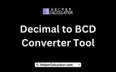 Decimal to BCD Converter Tool