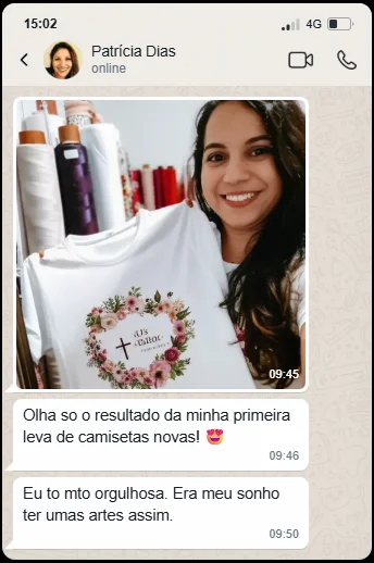 Depoimento de cliente satisfeito com o pack