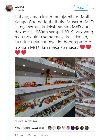 Koleksi mainan di Museum McD