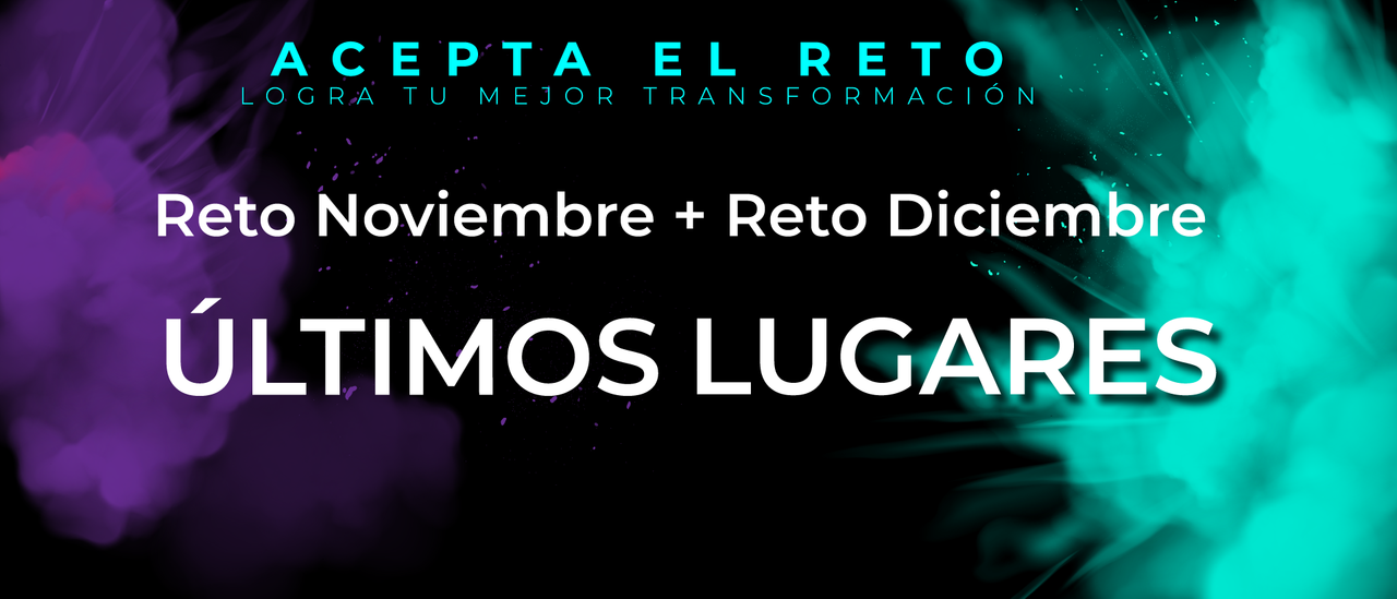 Promotional graphic for November and December challenge with colorful smoke effect.