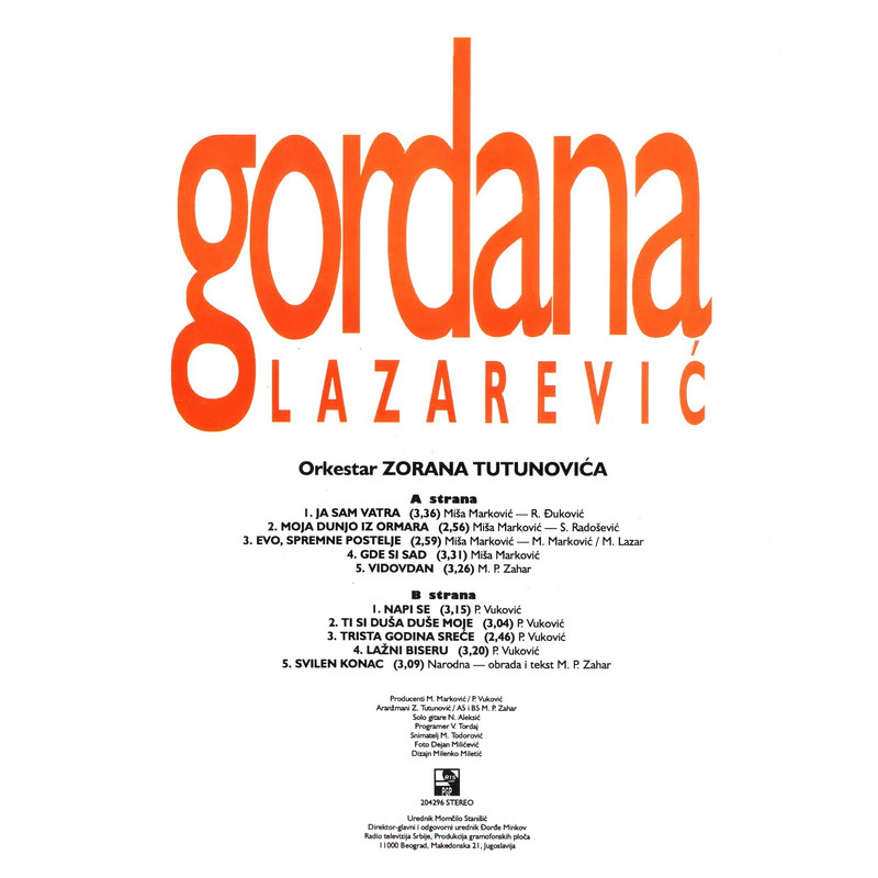 Gordana Lazarevic 1995 z