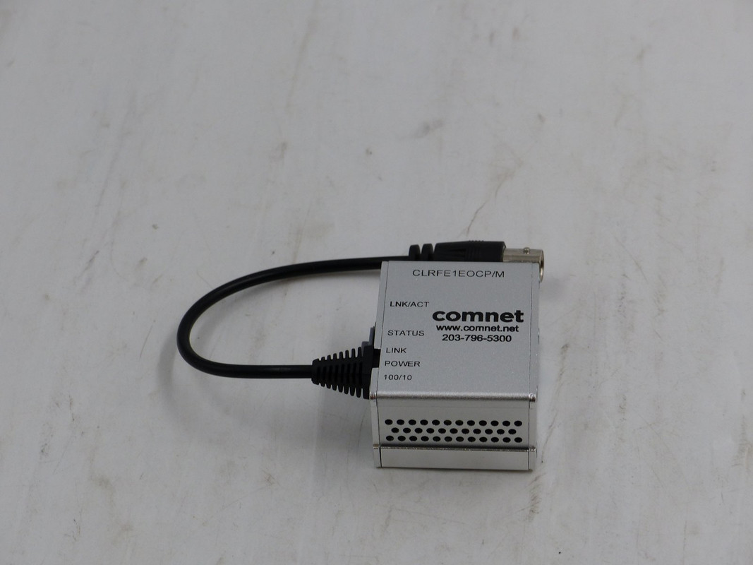 COMNET MINI EOC REMOTE WITH POE ETHERNET OVER PIGTAIL COAX CLRFE1EOCP/M