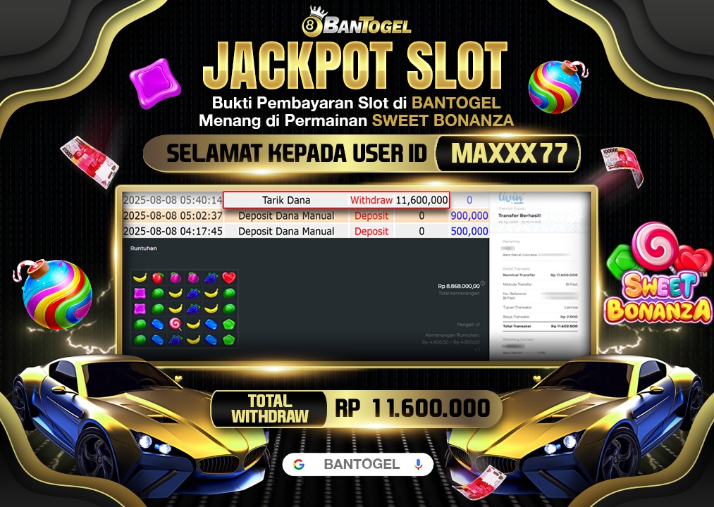 BUKTI JACKPOT LUNAS BANTOGEL