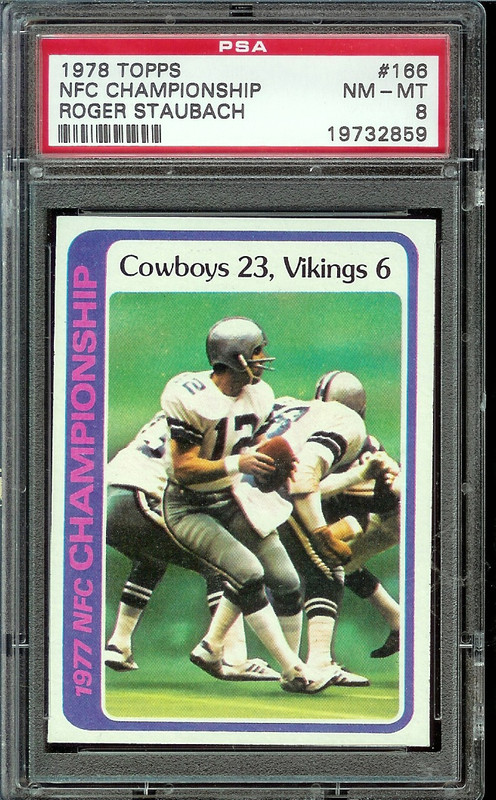 NFC Championship Roger Staubach_166 PSA 8