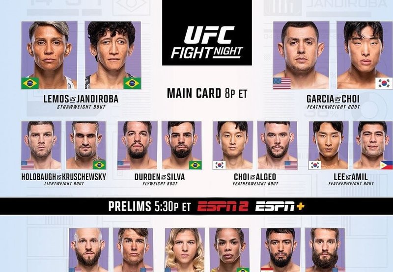 Резултати от UFC Vegas 94: Лемос - Жандироба