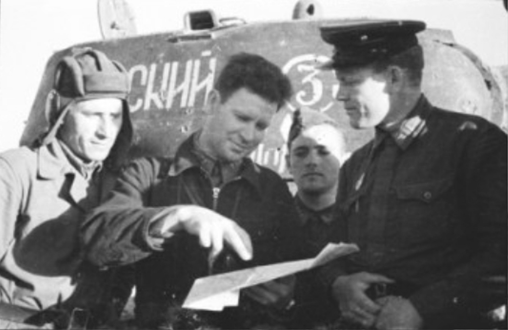 Танковый экипаж Невский, отличившийся в боях под Сталинградом