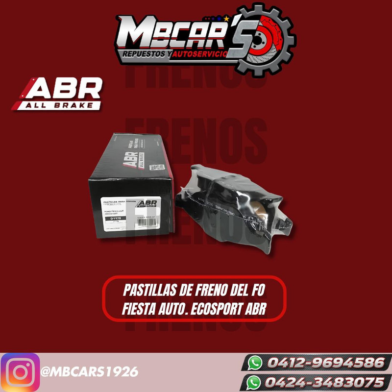 PASTILLAS DE FRENO DEL FO FIESTA AUTO. /ECOSPORT 