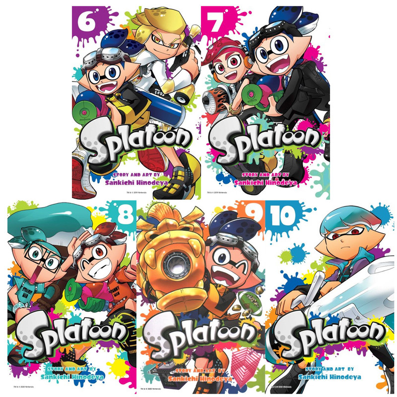 Splatoon English Manga Series By Sankichi Hinodeya Set Of Book Volumes 6 10