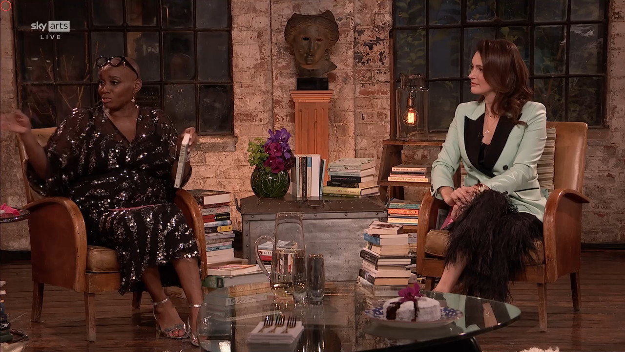 11.22 - 17.00.00 - Sky Arts Book Club Live. Andi Oliver and Elizabeth....ts_snapshot_01.56.24.465