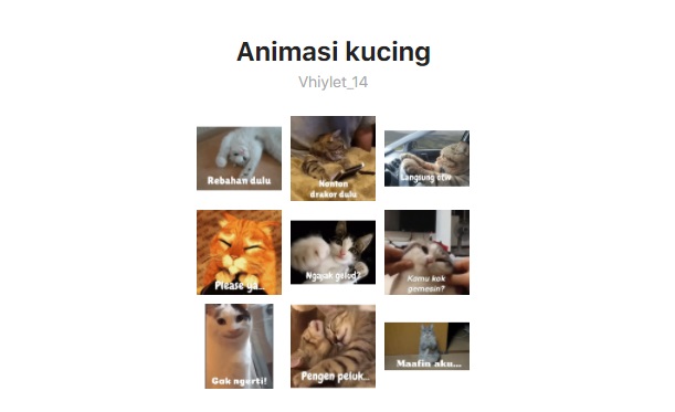 Stiker bergerak WA Animasi Kucing