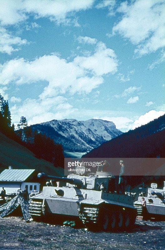 heavy tanks Tiger I (pzkpfw VI) readey for entering into norther