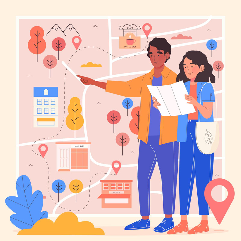 Professional tour guide helping travelers