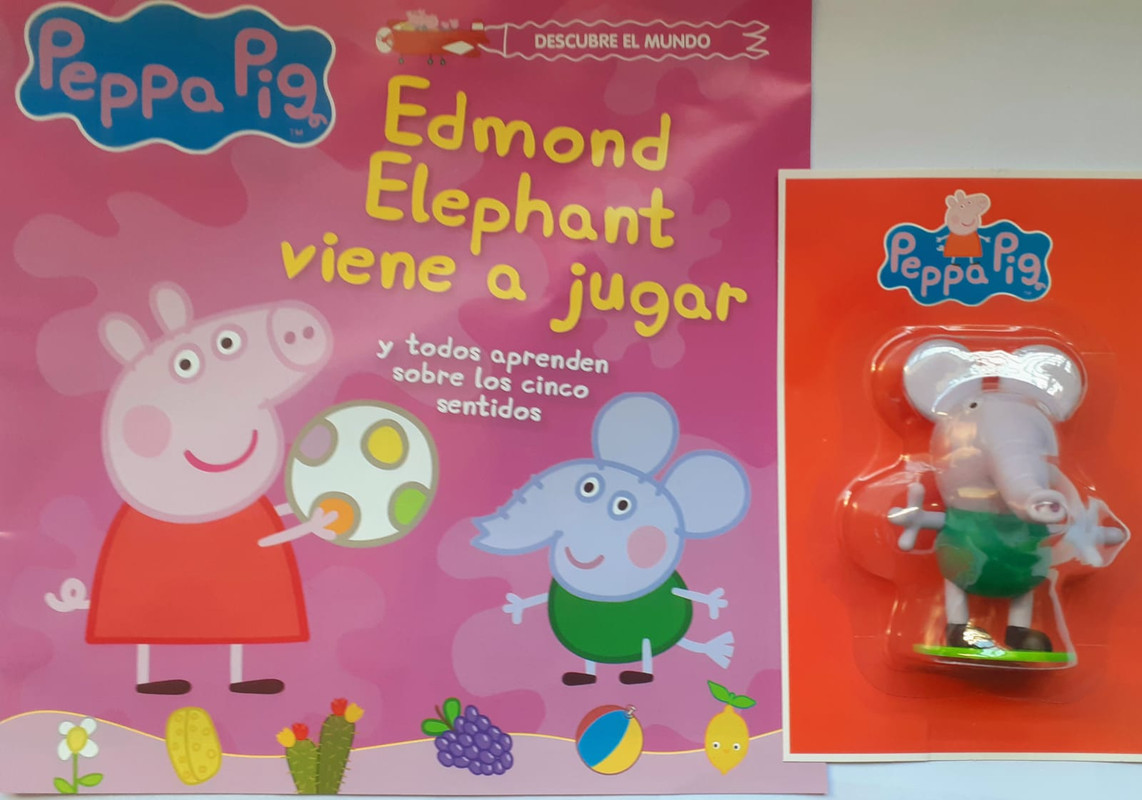 PEPPA PIG, EDMOND ELEPHANT VIENE A JUGAR+MUÑECO