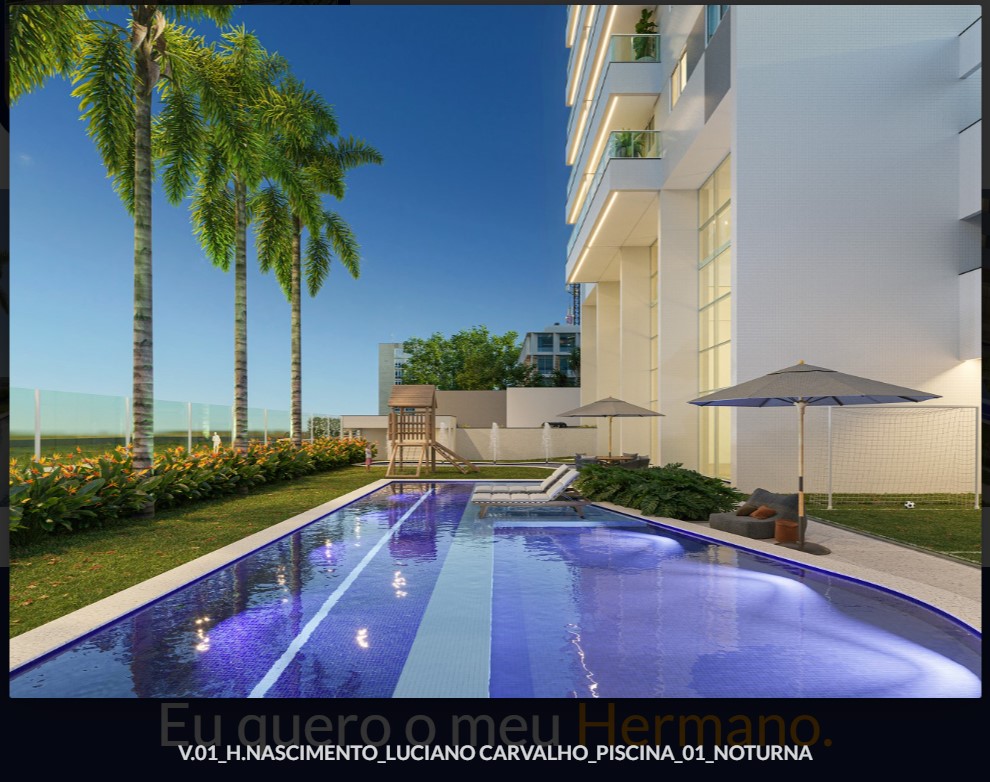 Piscina adulto com deck do Luciano Carvalho Residence Club