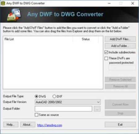 Any DWF to DWG Converter 2023.0 Portable