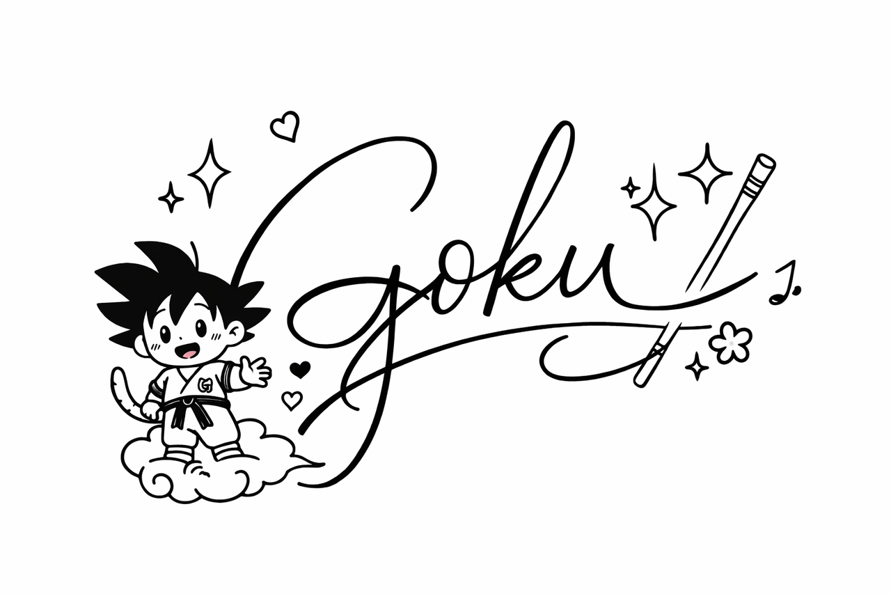 Chữ ký phong cách anime của nhân vật