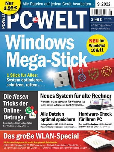 Cover: Pc Welt Magazin September No 09 2022 Cover: Pc Welt Magazin September No 09 2022