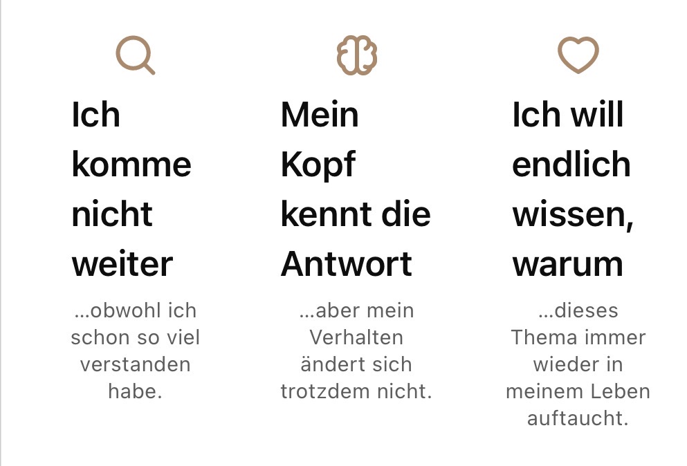 Ich komme nicht weiter – Mein Kopf kennt die Antwort – Ich will endlich wissen warum