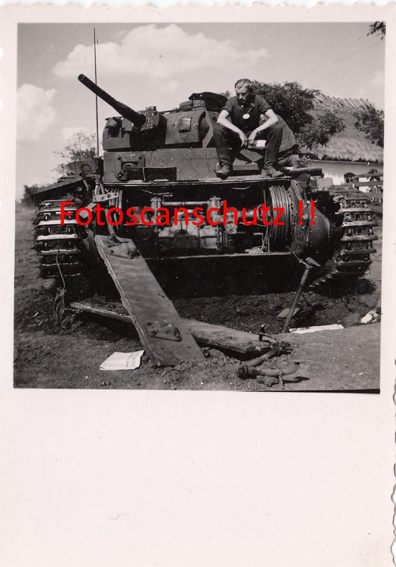 16.Pz.Div.Pz.Rgt.2 Panzer III abgeschossen u.Glü