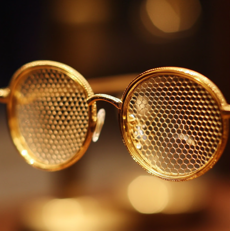 gafas reticulares conicas ejemplo